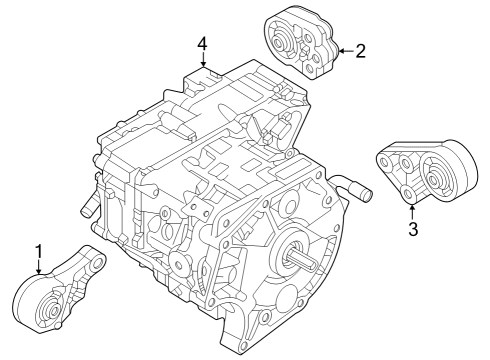 Mitsubishi AX000162 Front Mount Bolt, Rear