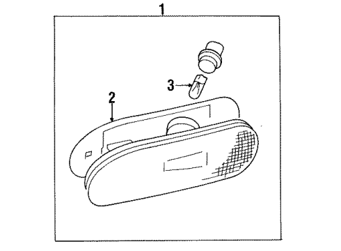 Mitsubishi MB882124 Signal Lamp Assembly, Passenger Side