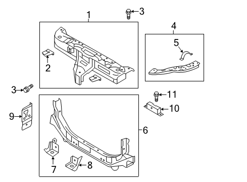 Mitsubishi 62511W230P Upper Tie Bar