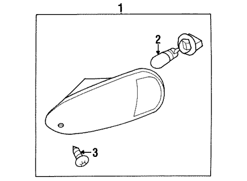 Mitsubishi MR124514 Turn Signal Lamp, Passenger Side