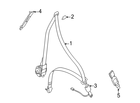 2005 Mitsubishi Endeavor Seat Belt