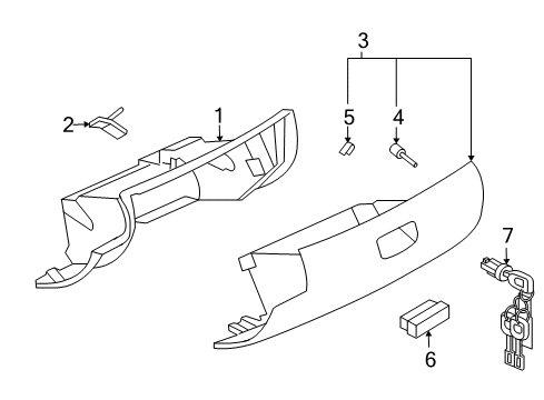 2011 Mitsubishi Endeavor Glove Box