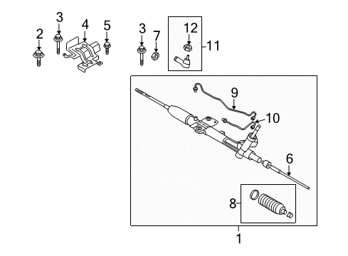 2008 Mitsubishi Lancer Steering Gear & Linkage