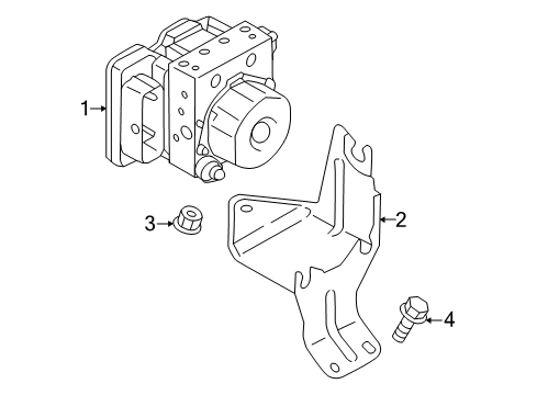 2014 Mitsubishi Mirage ABS Components