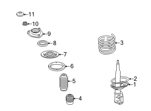 2012 Mitsubishi Eclipse Struts & Components Diagram