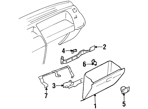 1992 Mitsubishi Montero Glove Box