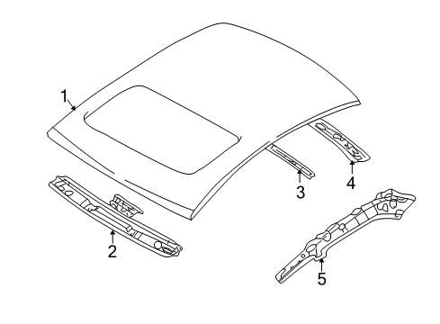 2004 Mitsubishi Lancer Roof & Components