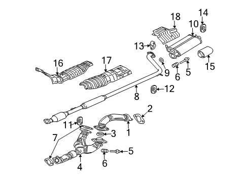 2006 Mitsubishi Eclipse Exhaust Components Diagram