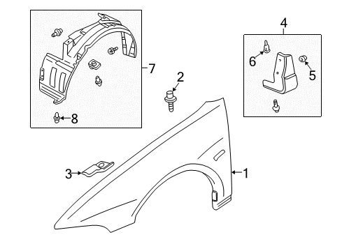 2003 Mitsubishi Galant Fender & Components