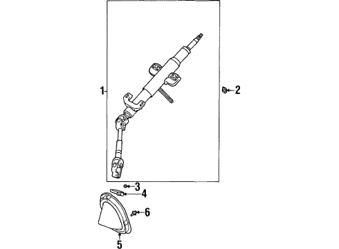 2002 Mitsubishi Mirage Steering Column Assembly