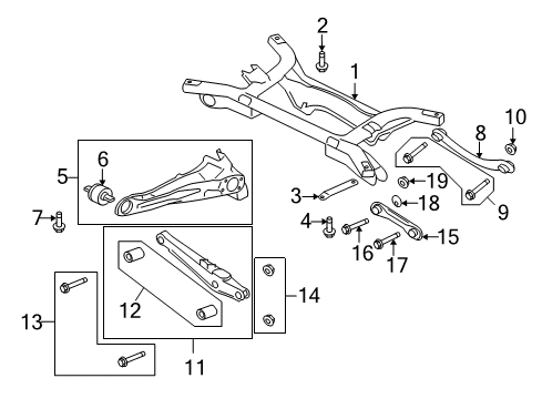 2012 Mitsubishi Lancer Rear Suspension Components