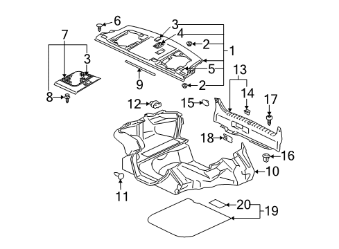 2011 Mitsubishi Galant Interior Trim - Rear Body