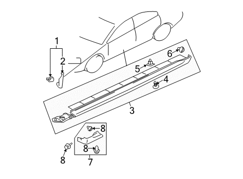 2011 Mitsubishi Galant Exterior Trim - Pillars