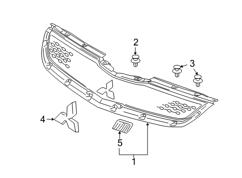 2008 Mitsubishi Galant Grille & Components