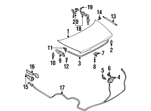 1997 Mitsubishi Eclipse Trunk