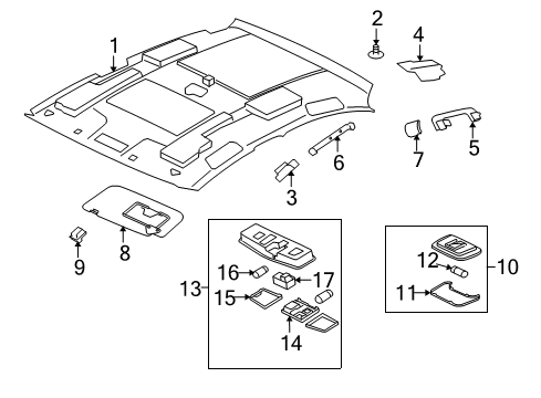 2012 Mitsubishi Lancer Interior Trim - Roof