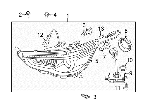 2013 Mitsubishi Outlander Sport Bulbs