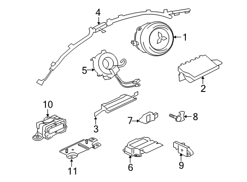 2008 Mitsubishi Lancer Air Bag Components