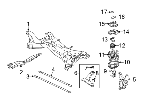2004 Mitsubishi Lancer Front Suspension Components
