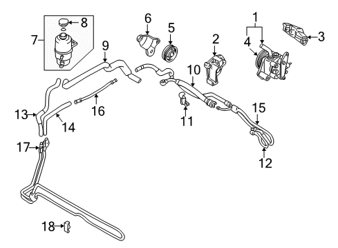 2003 Mitsubishi Galant P/S Pump & Hoses
