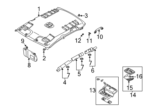 2004 Mitsubishi Lancer Interior Trim - Roof