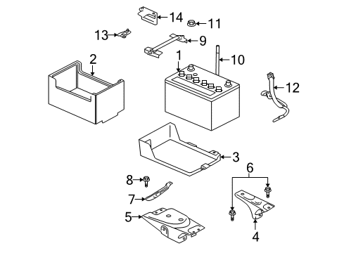 2008 Mitsubishi Outlander Battery