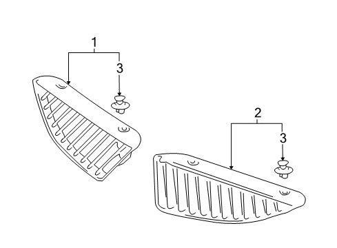 2004 Mitsubishi Lancer Grille & Components