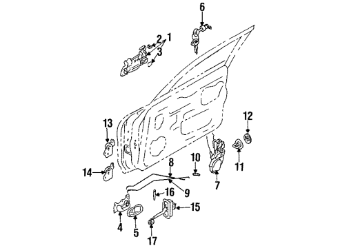 1998 Mitsubishi Galant Door