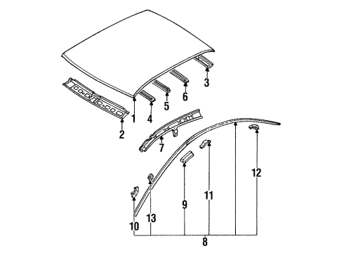 1996 Mitsubishi Mirage Roof & Components