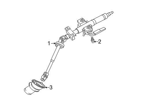 2005 Mitsubishi Endeavor Steering Column Assembly