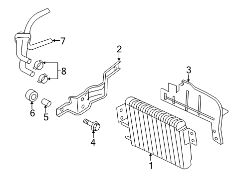 2012 Mitsubishi Outlander Trans Oil Cooler