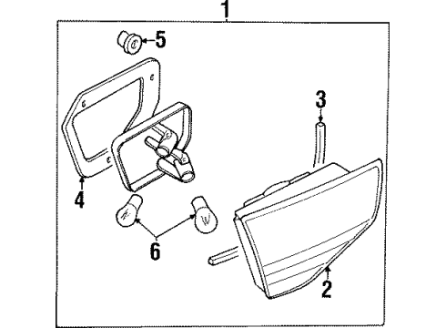 1998 Mitsubishi Galant Combination Lamps