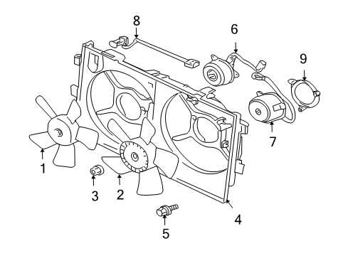 2008 Mitsubishi Outlander Cooling Fan