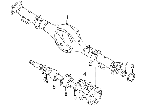2003 Mitsubishi Montero Sport Axle Housing - Rear Diagram