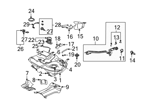 2004 Mitsubishi Endeavor Fuel Pump Assembly Diagram for MN150579