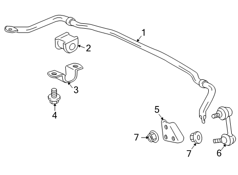 2008 Mitsubishi Lancer Stabilizer Bar & Components
