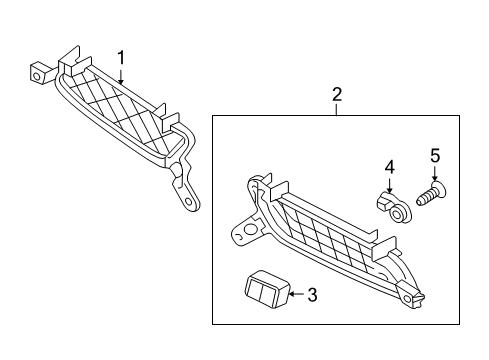 2012 Mitsubishi Lancer Grille & Components