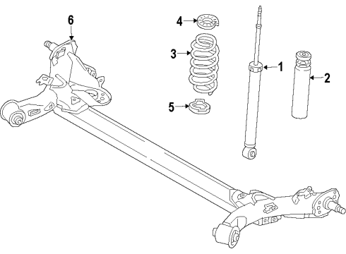 2014 Mitsubishi Mirage Rear Axle