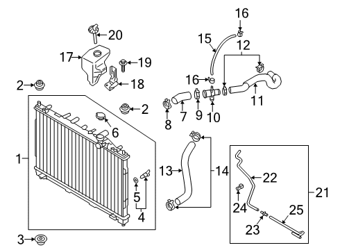 2020 Mitsubishi Eclipse Cross Radiator & Components