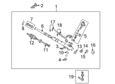 2005 Mitsubishi Outlander Steering Gear & Linkage