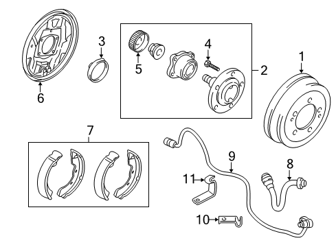 2004 Mitsubishi Eclipse Brake Components Diagram