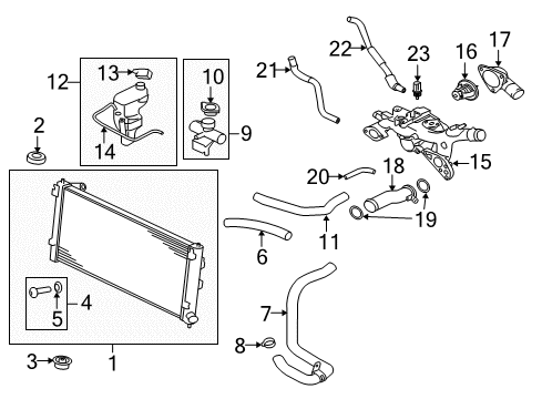 2012 Mitsubishi Outlander Radiator & Components
