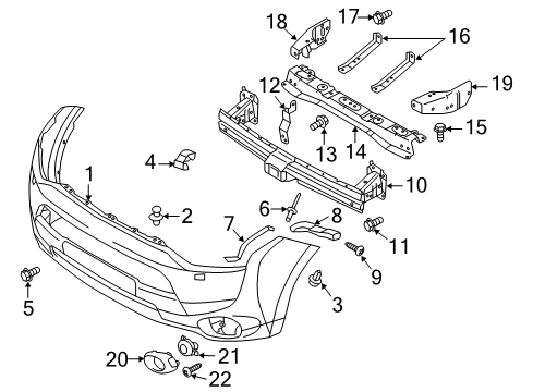 2014 Mitsubishi Outlander Bumper & Components - Front