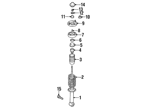 1997 Mitsubishi Eclipse Struts & Components Diagram 3