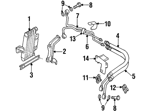 2000 Mitsubishi Montero Engine Oil Cooler
