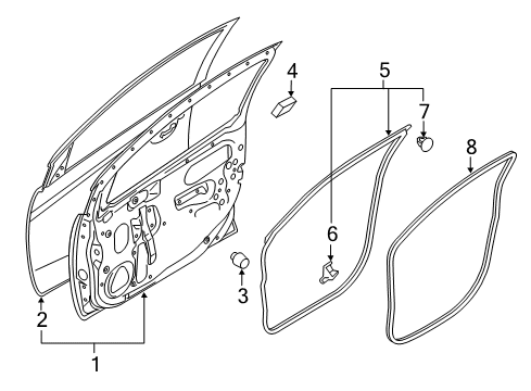 2017 Mitsubishi Mirage Door & Components