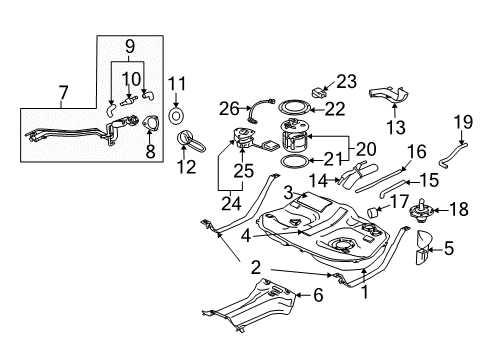 2007 Mitsubishi Eclipse Fuel Pump Diagram for 1760A177