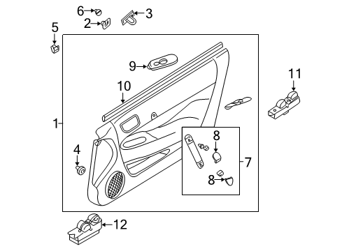2004 Mitsubishi Eclipse Interior Trim - Door