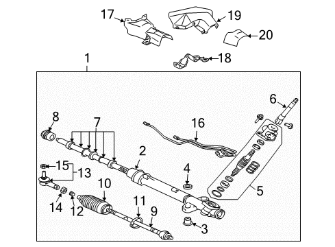 2011 Mitsubishi Endeavor Steering Gear & Linkage