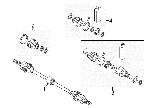 2017 Mitsubishi Mirage Drive Axles - Front